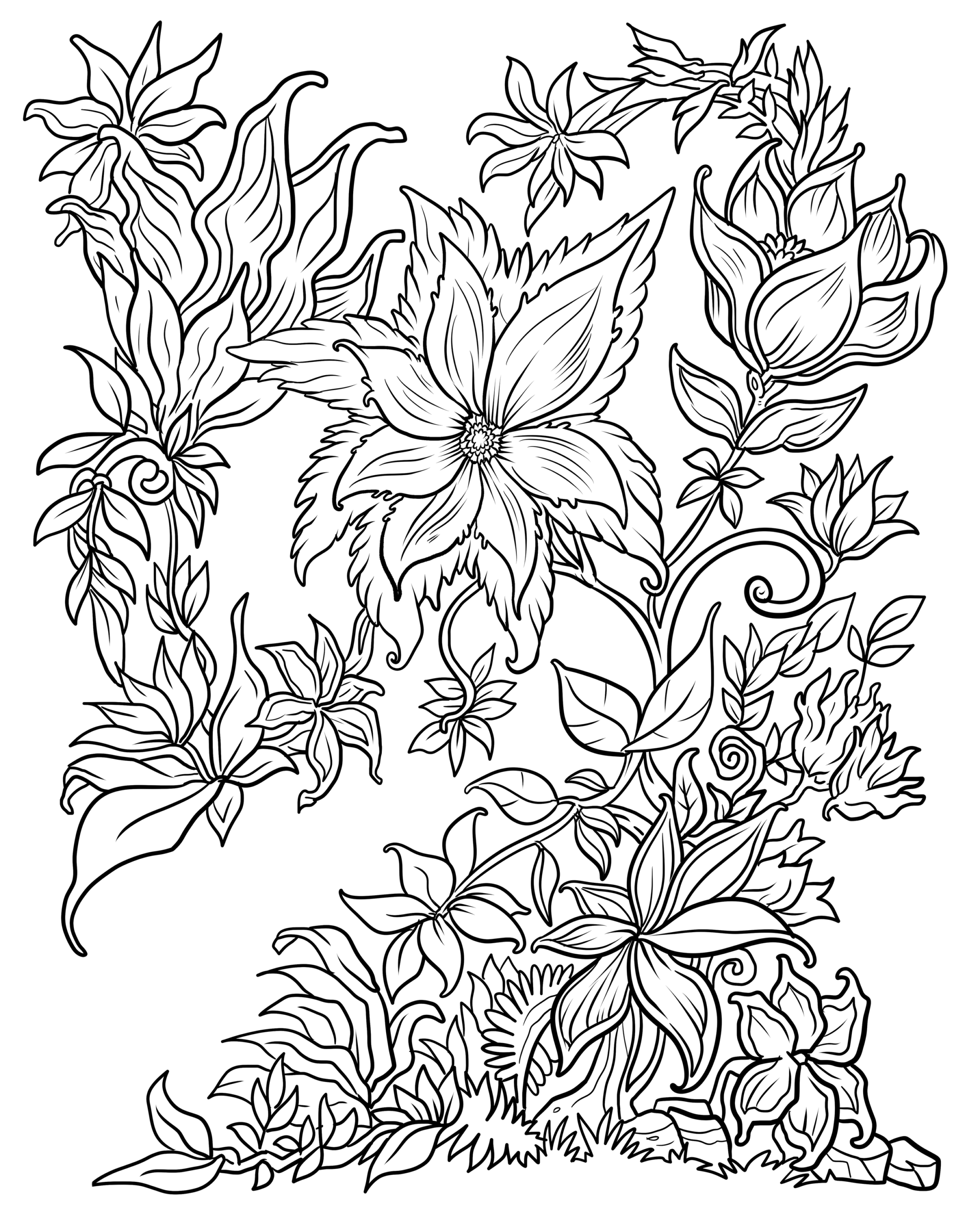 Free Coloring Pages For Adults Flowers Coloring Pages Porn Sex Picture