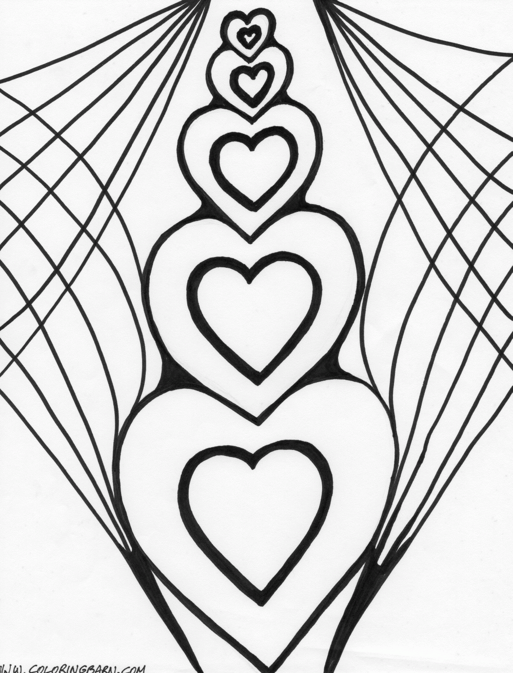 Free Coloring Pages Hearts Coloring Home