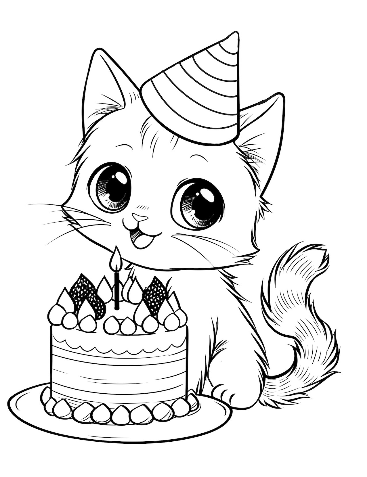 Free Coloring Pages Kitty Fun For All Ages