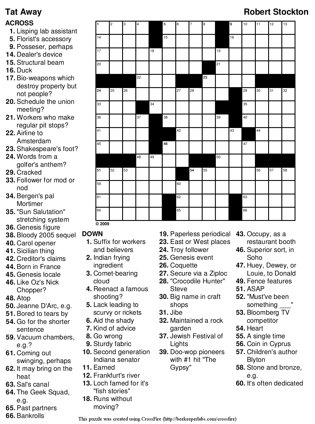 Free Crossword Puzzle Maker Printable Free Printable