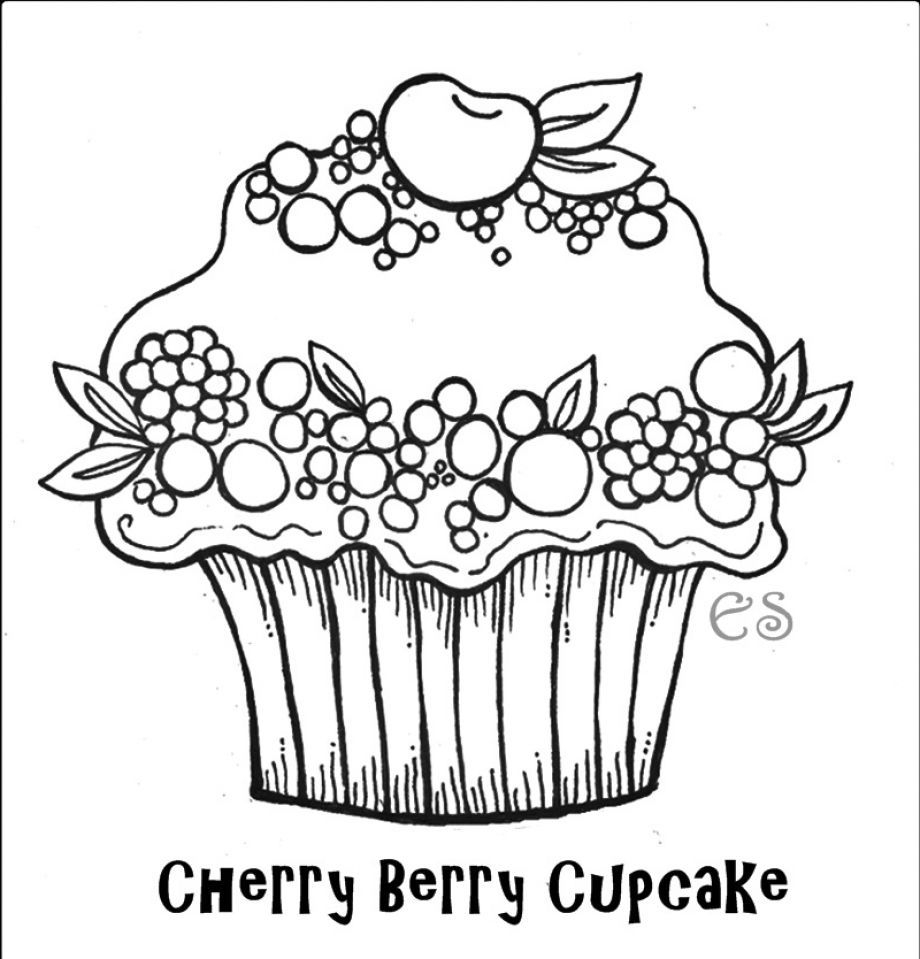 Free Cupcake Coloring Pages Coloring Home