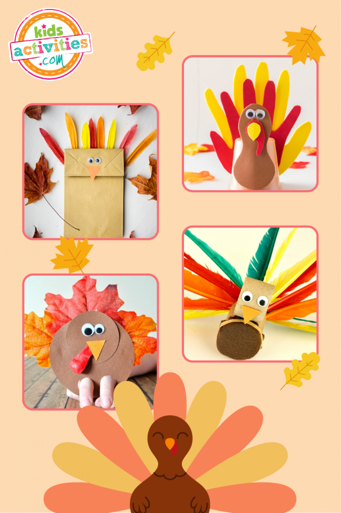 Free Cute Thankful Turkey Printable Craft Template For Kids 55 OFF