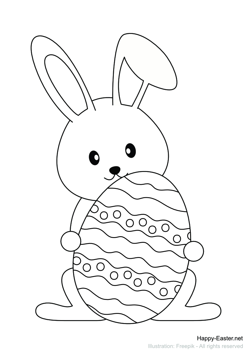 Free Easter Bunny Printable Coloring Pages