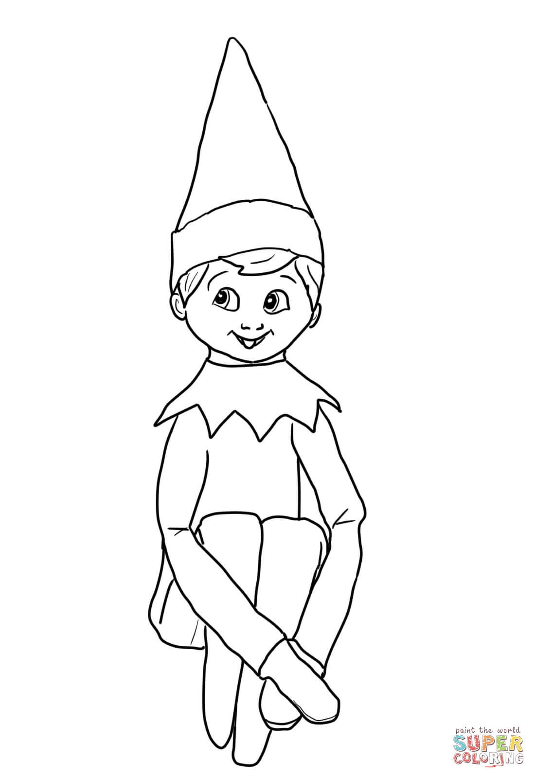 Free Elf On The Shelf Coloring Pages Coloring Home