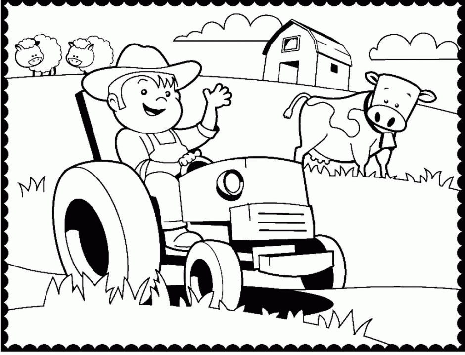 Free Farm Tractor Coloring Pages Download Free Farm Tractor Coloring 