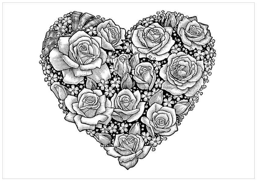 Free Free Adult Printable Coloring Pages Roses Heart Download Free 