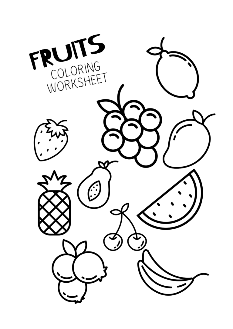 Free Fruit Coloring Pages Coloring Pages