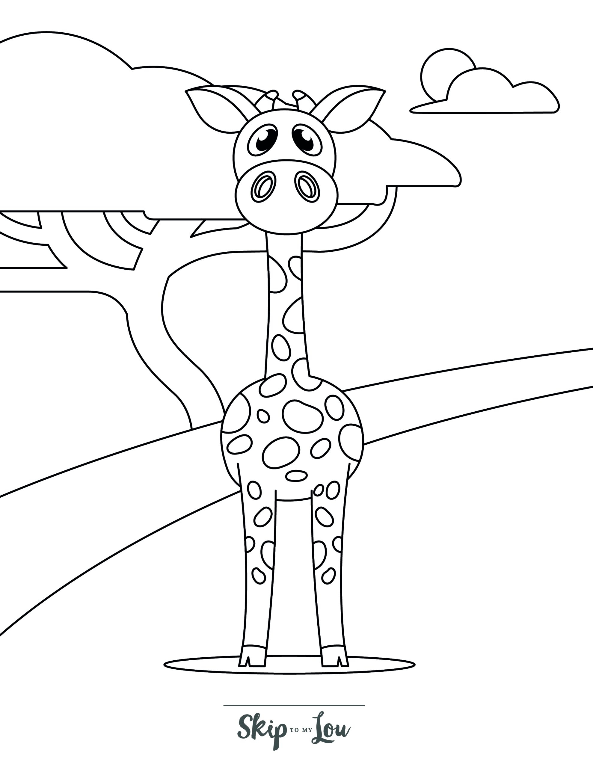 Free Giraffe Coloring Pages To Download And Print Skip To My Lou