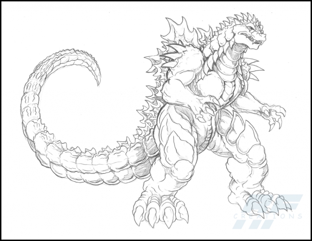 Free Godzilla Coloring Pages Coloring Home