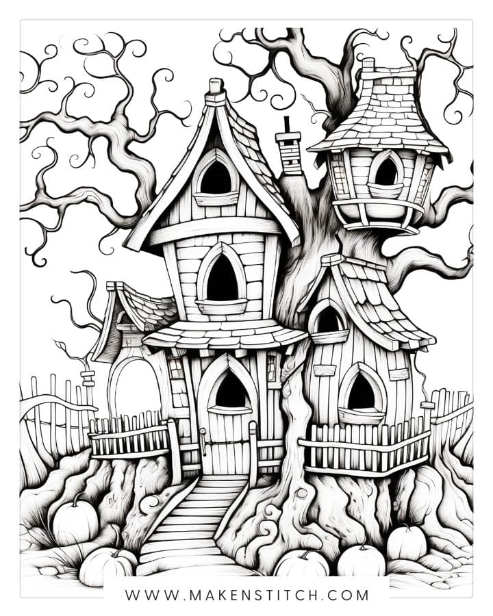 Free Halloween Coloring Pages Makenstitch