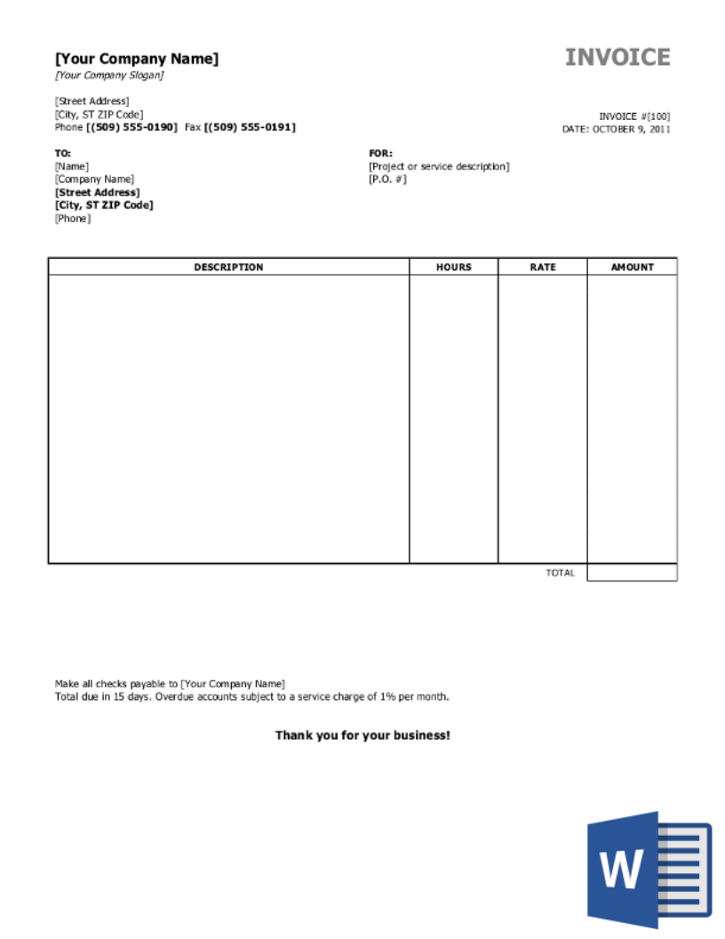 Free Invoice Templates Download All Formats And Industries InvoiceBerry
