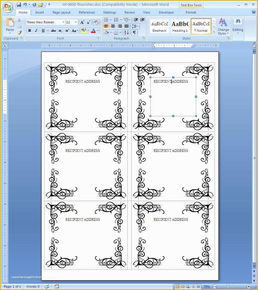 Free Label Templates For Word Of Free Printable Shipping Label Template 