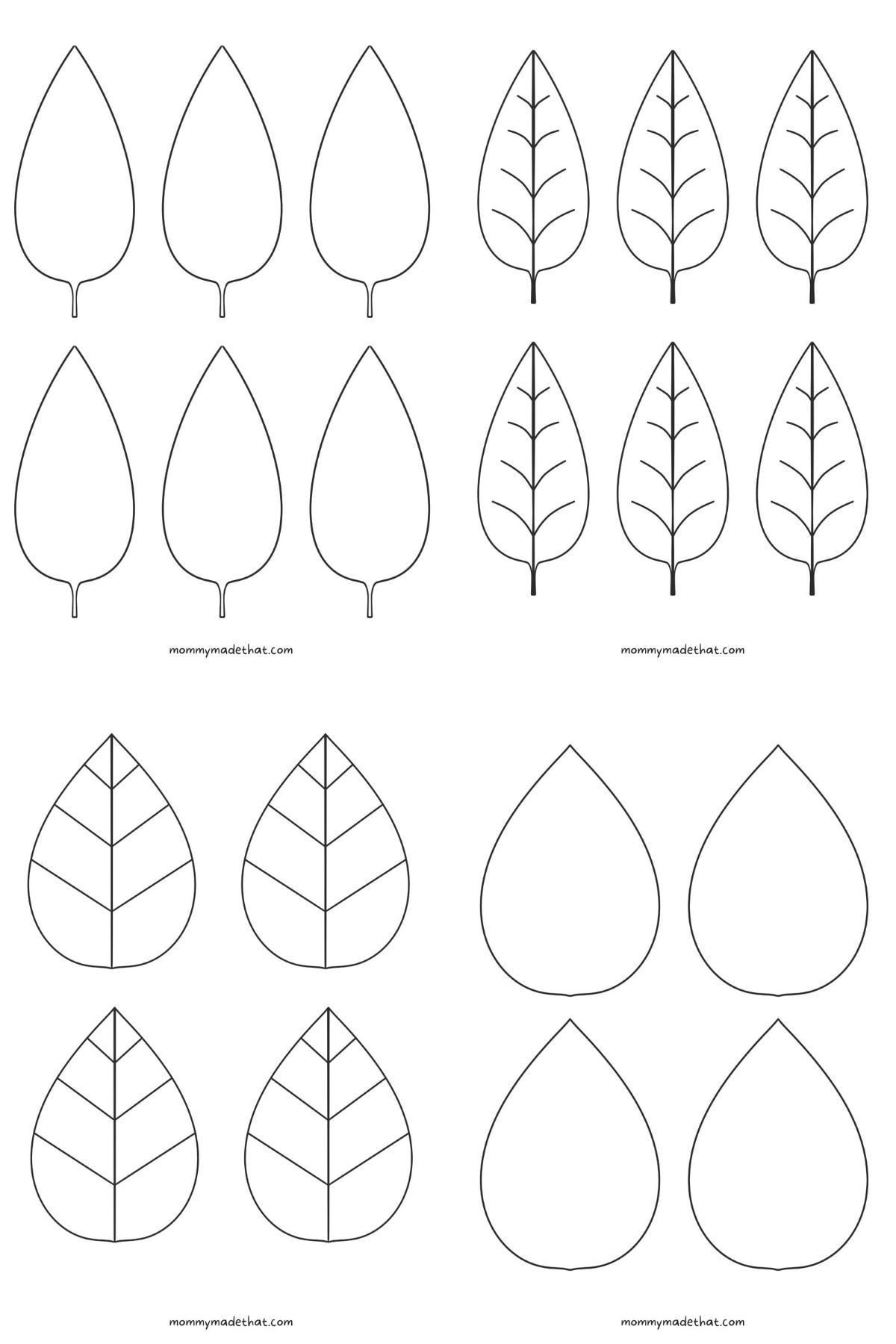 Free Leaf Templates Outlines For Fall Crafts