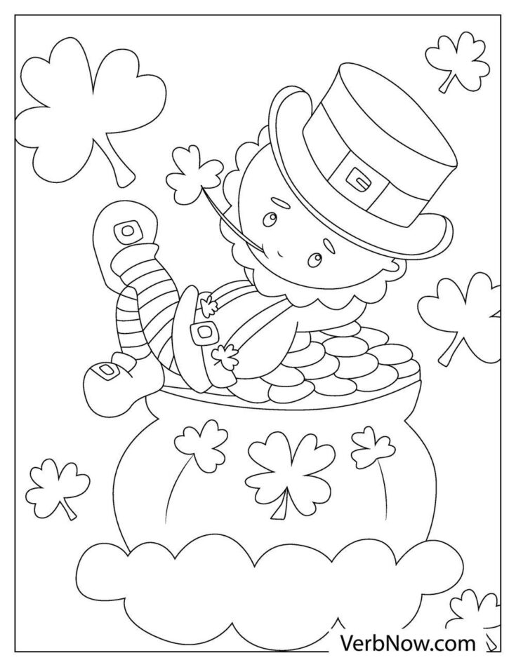 Free LEPRECHAUN Coloring Pages For Download Printable PDF 