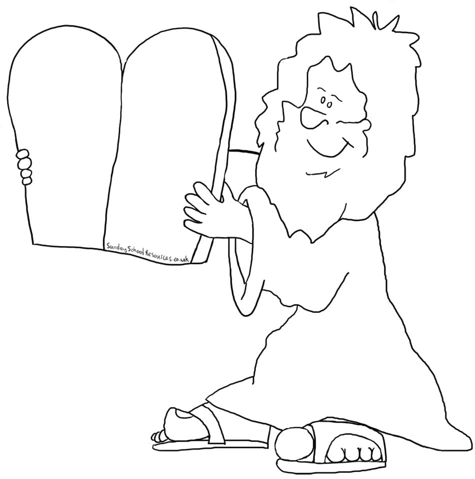 Free Moses Ten Commandments Coloring Page Free Printable Coloring 