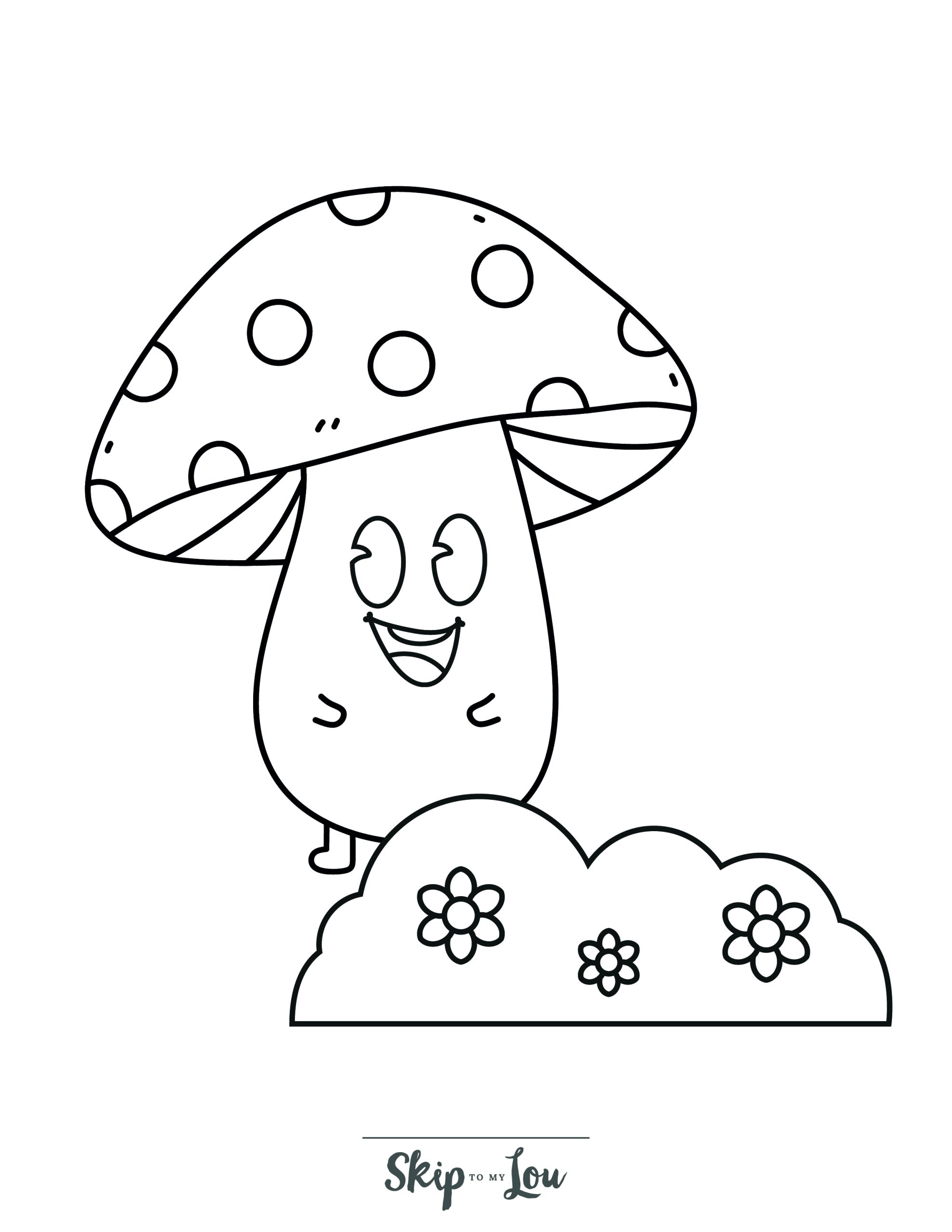 Free Mushroom Coloring Pages PDF Printables Skip To My Lou
