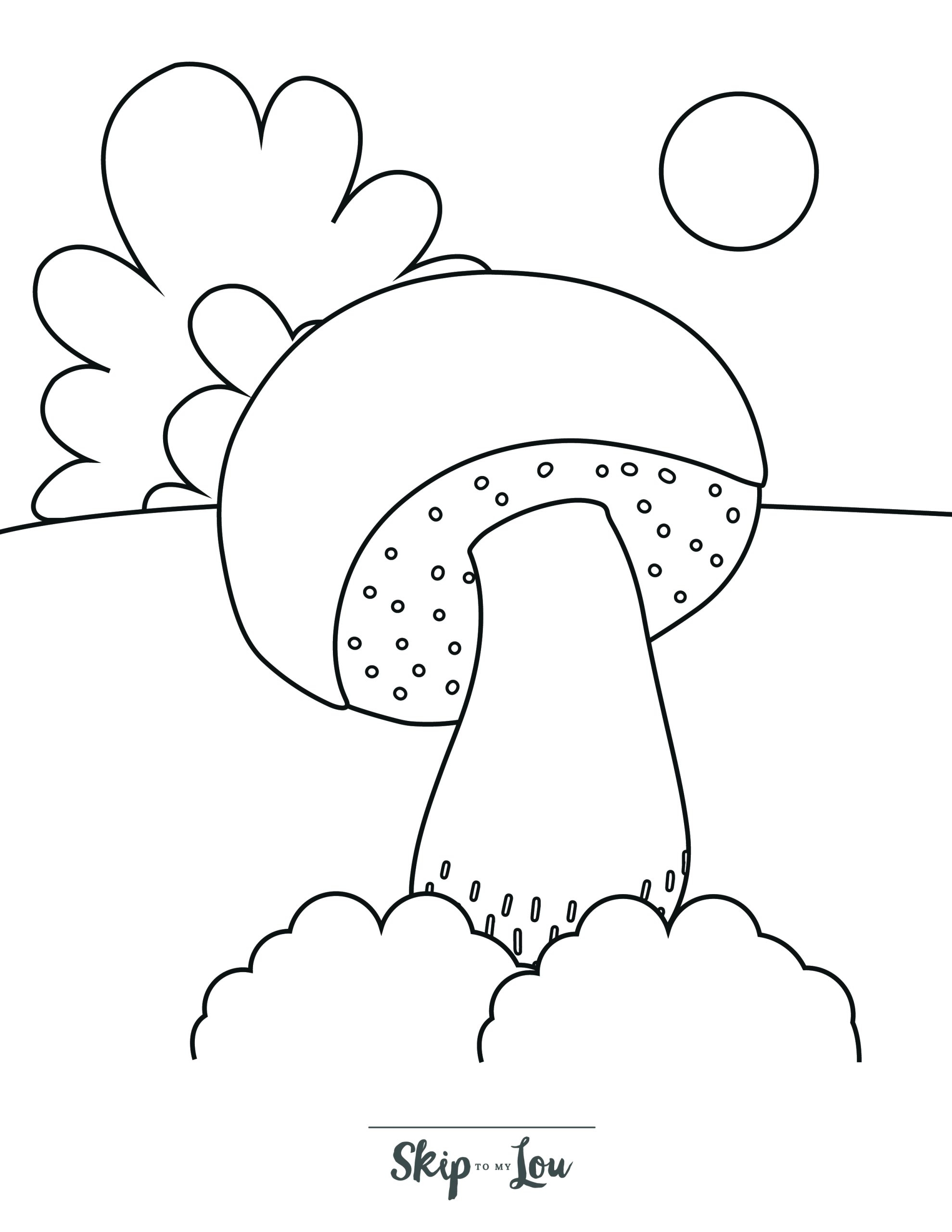 Free Mushroom Coloring Pages PDF Printables Skip To My Lou