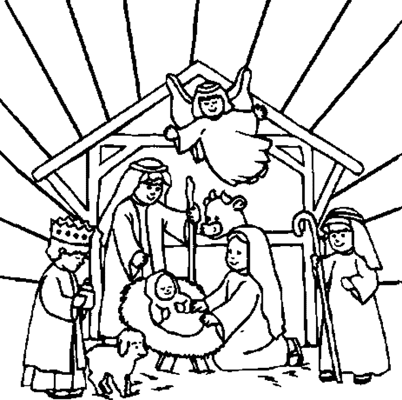 Free Nativity Coloring Pages Printable Coloring Home
