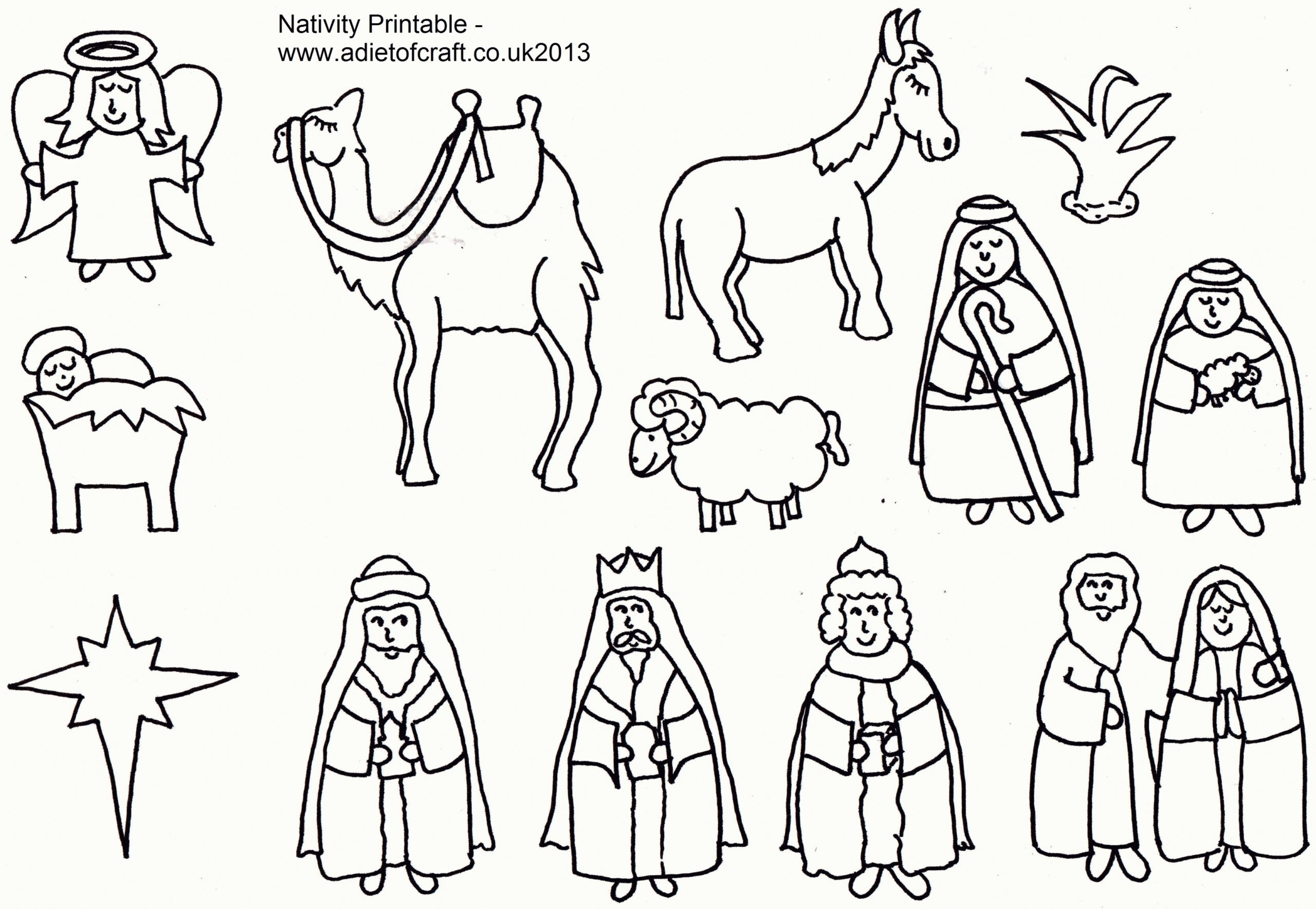 Free Nativity Scene Coloring Pages At GetColorings Free Printable 