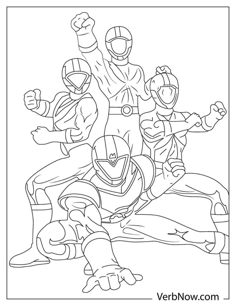 Free POWER RANGER Coloring Pages Book For Download Printable PDF 