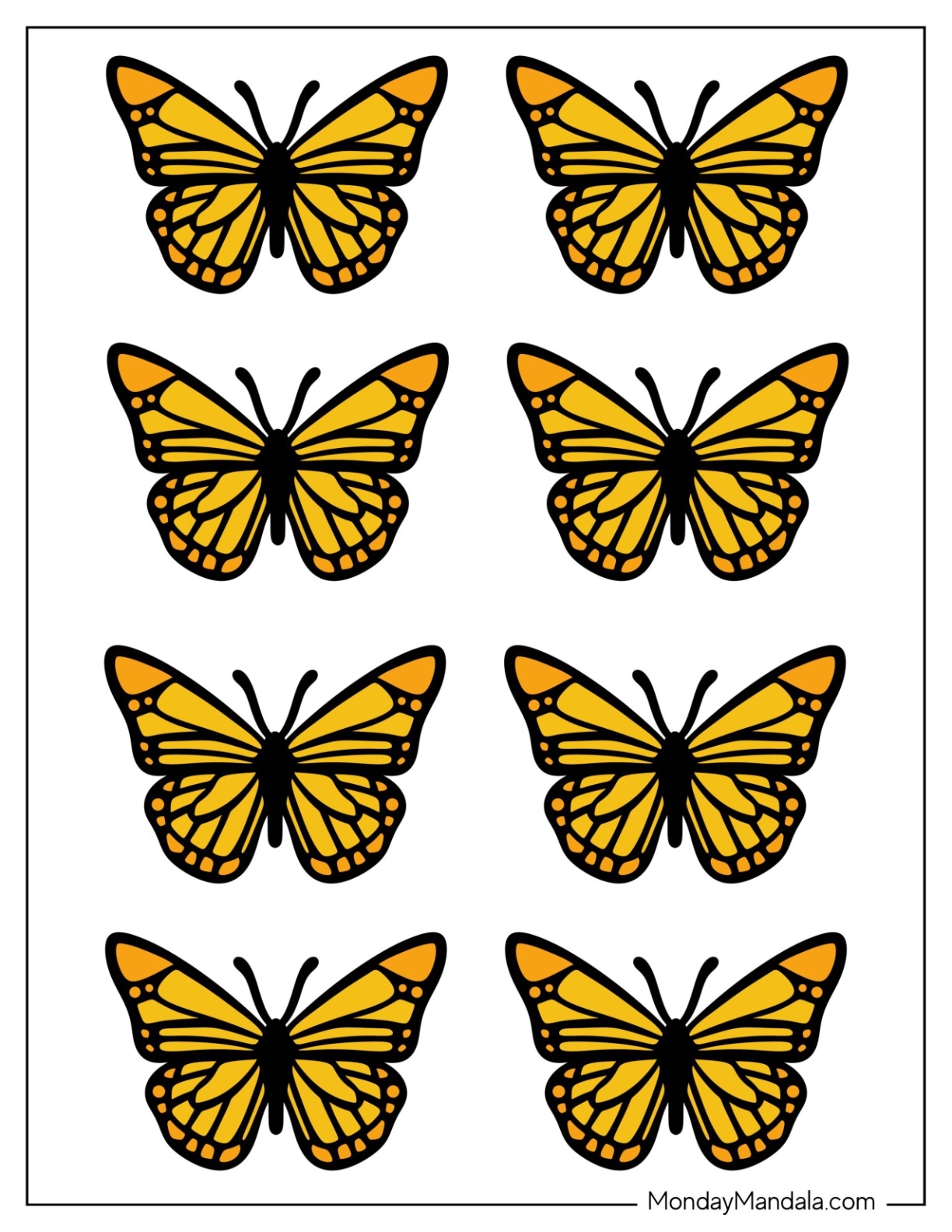 Free Printable 3D Butterfly Template Printable Templates