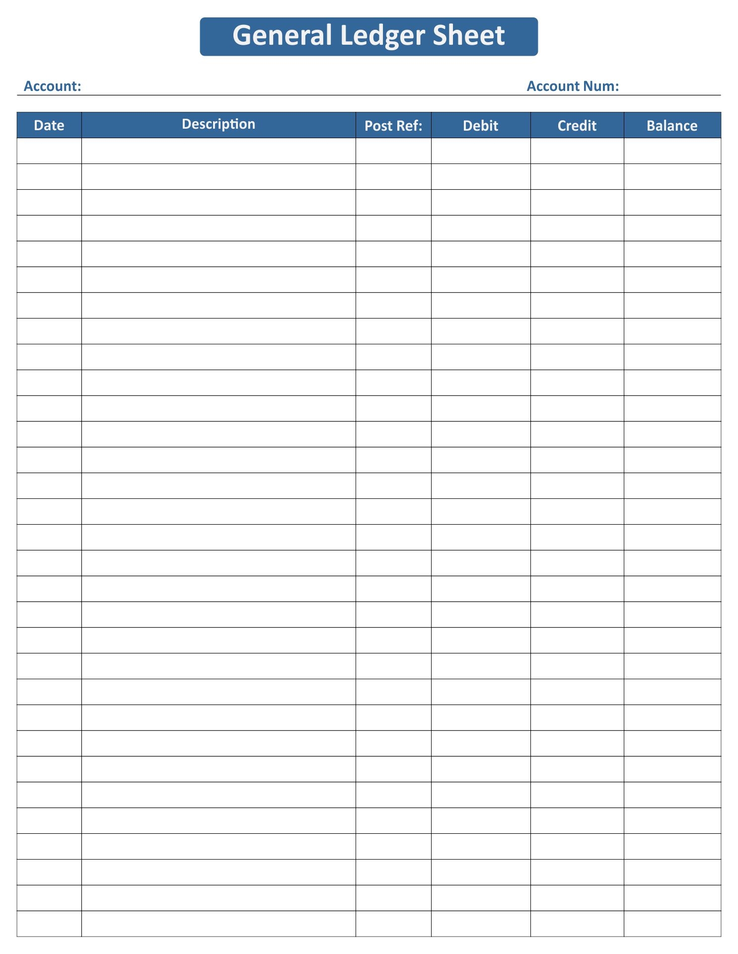 Free Printable Accounting Ledger Template