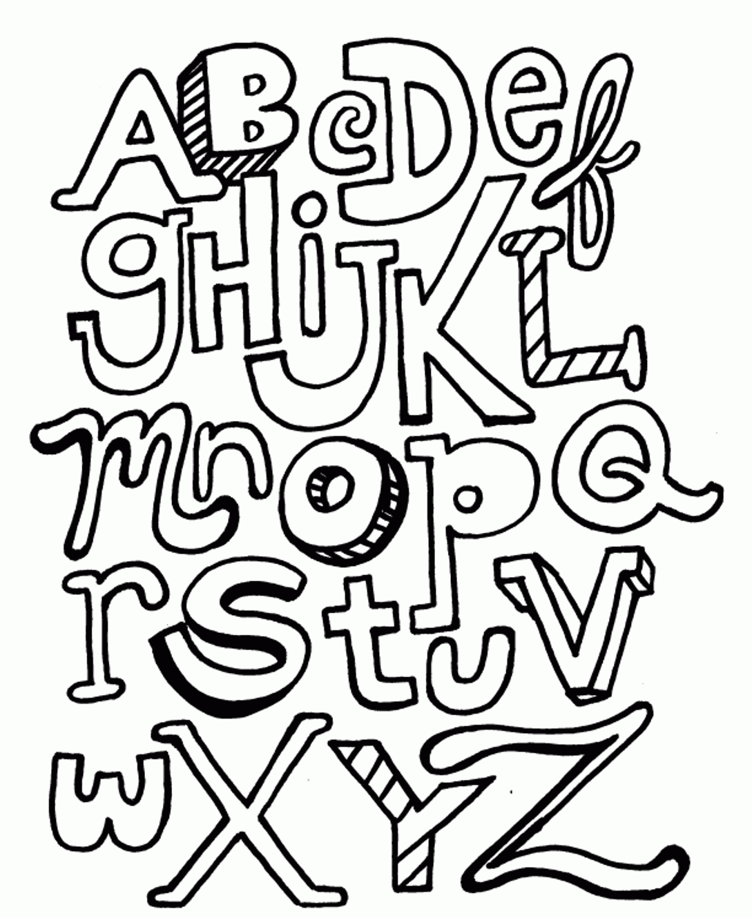 Free Printable Alphabet Coloring Pages Alphabet Coloring Pages