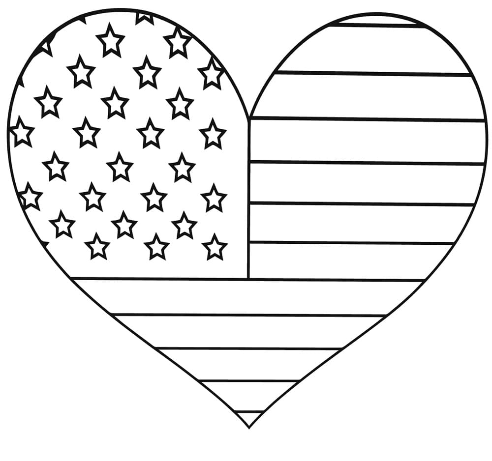 Free Printable American Flag Coloring Page