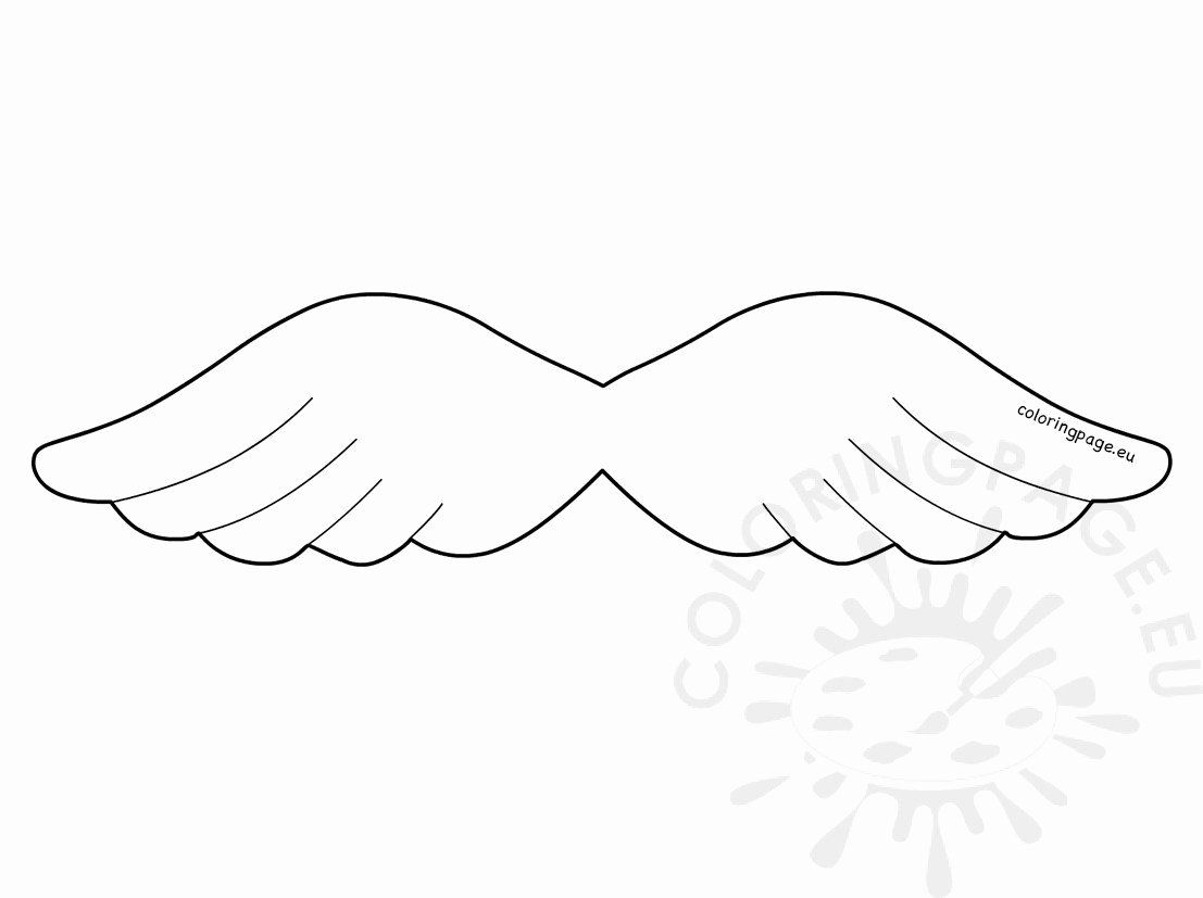 Free Printable Angel Wings Template Content Calendar Template