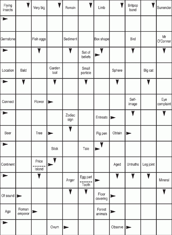 Free Printable Arrow Word Puzzles Free Templates Printable