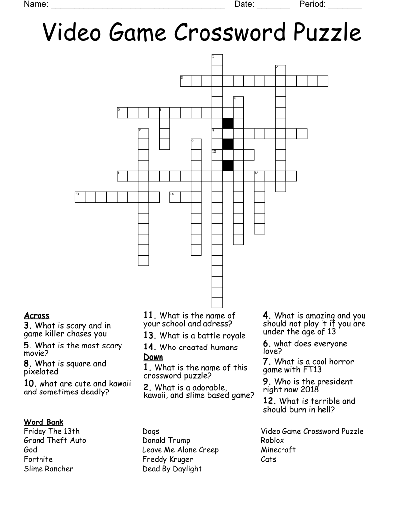 Free Printable Baby Shower Crossword Puzzle Game 50 OFF