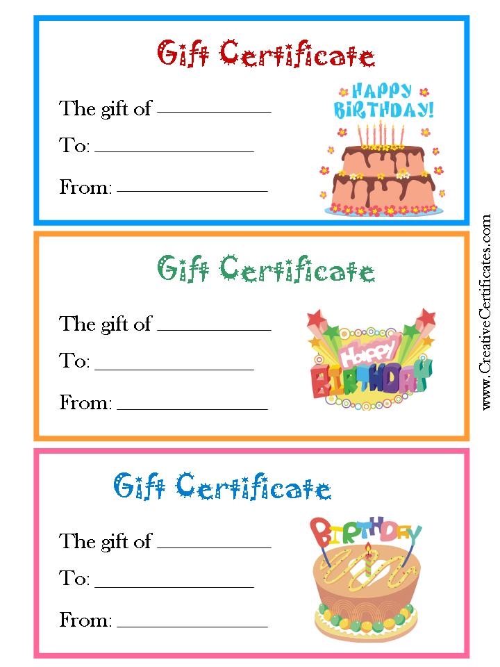 Free Printable Birthday Certificates Printable Templates