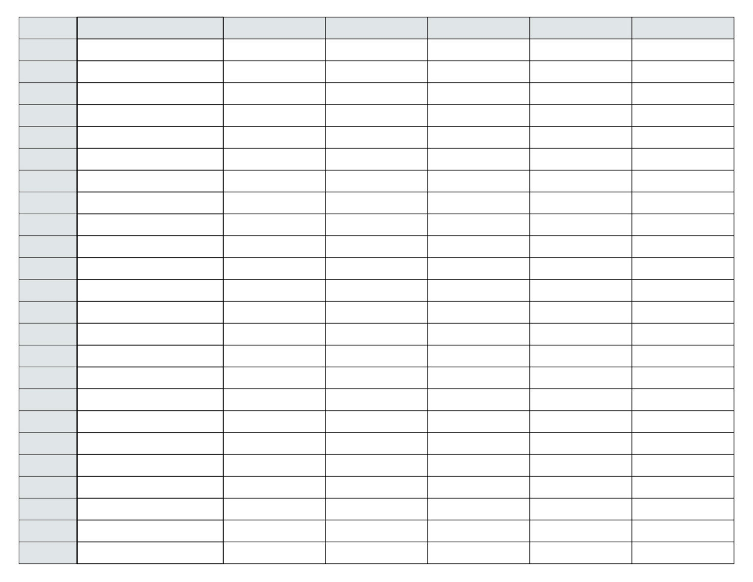 Free Printable Blank Spreadsheet Templates PDF Included Printables Hub