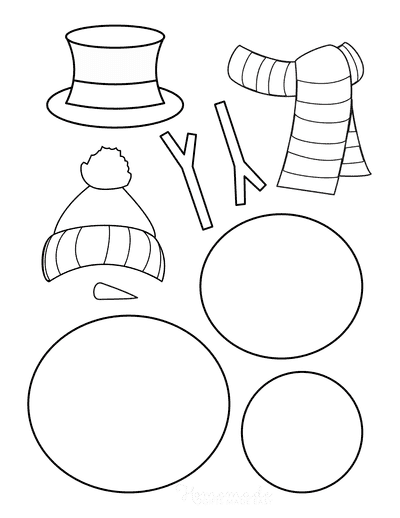 Free Printable Build A Snowman Template Printable Templates