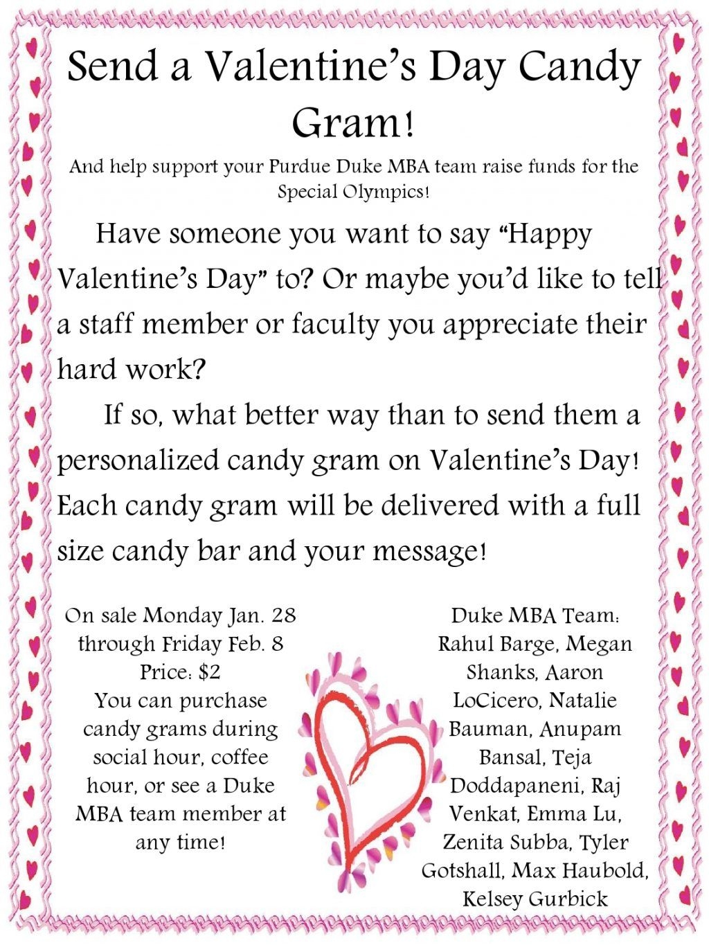 Free Printable Candy Gram Template Social Media Template