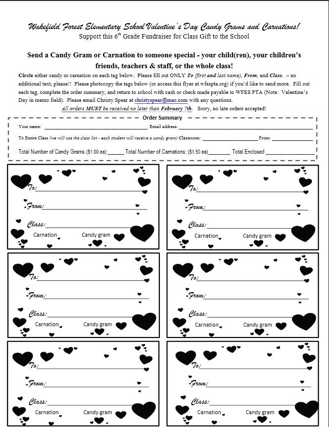 Free Printable Candy Gram Template