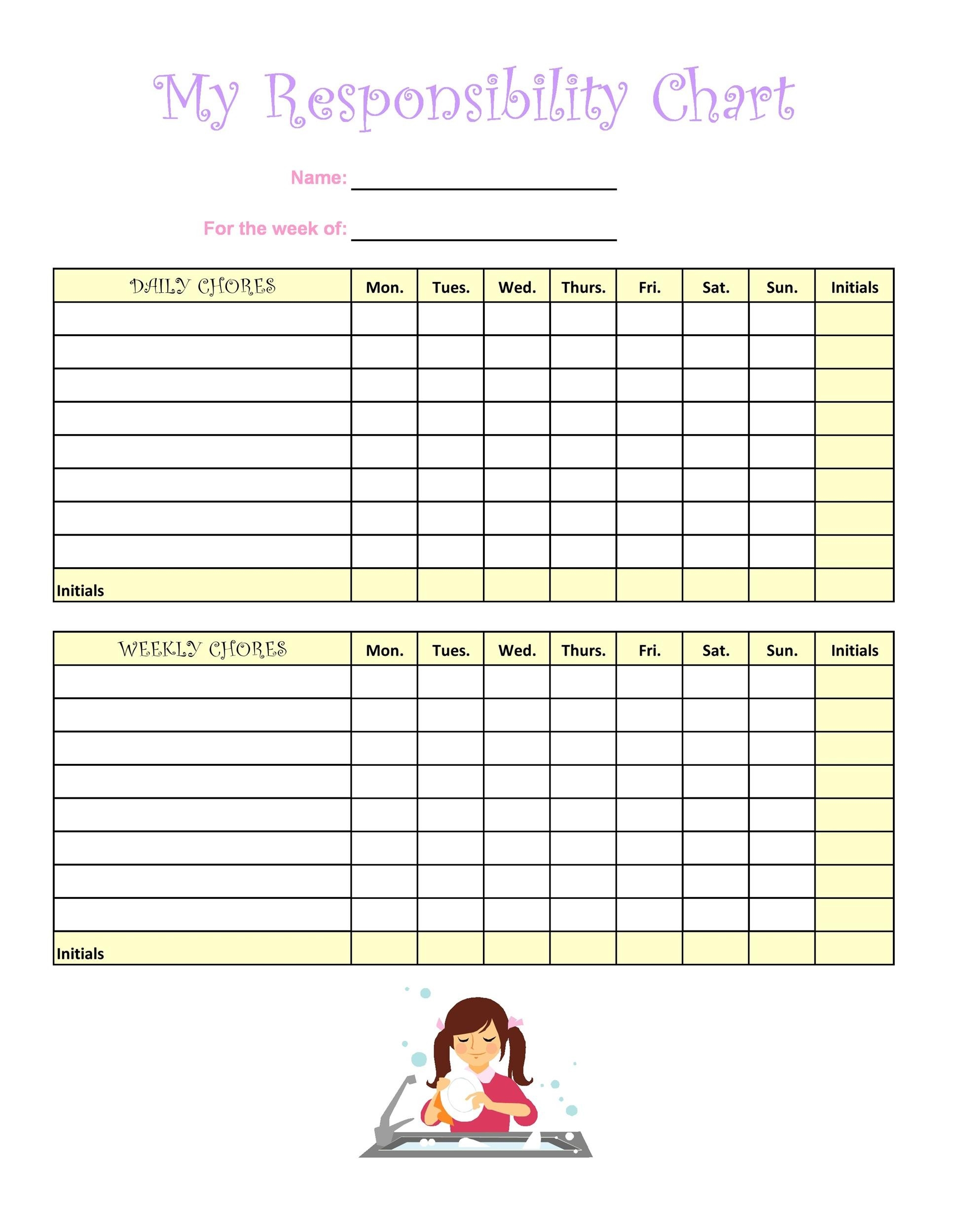 Free Printable Chore Chart Free Printable Chore Charts Chore Chart