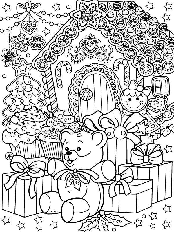 Free Printable Christmas Coloring Pages For Adults Relaxing Fun