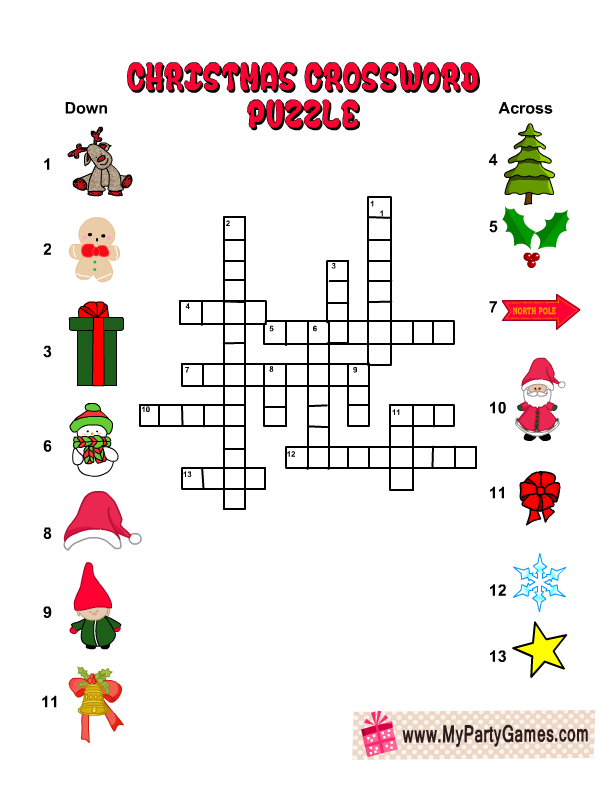 Free Printable Christmas Crossword Puzzle