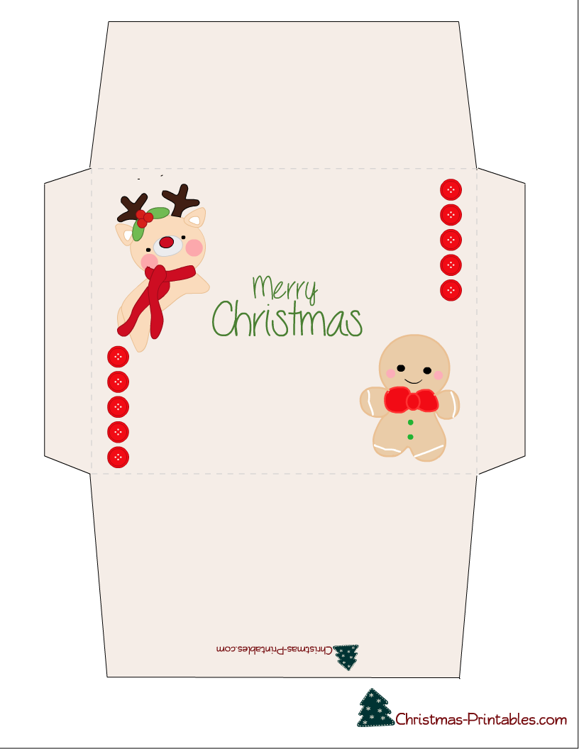 Free Printable Christmas Money Envelope Template Pdf Printable Online
