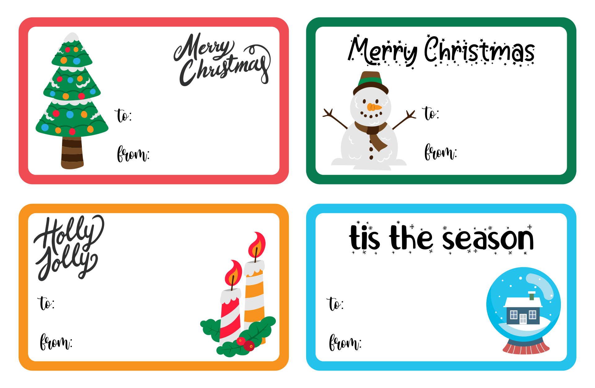 Free Printable Christmas Name Tags Template Fillable Form 2025