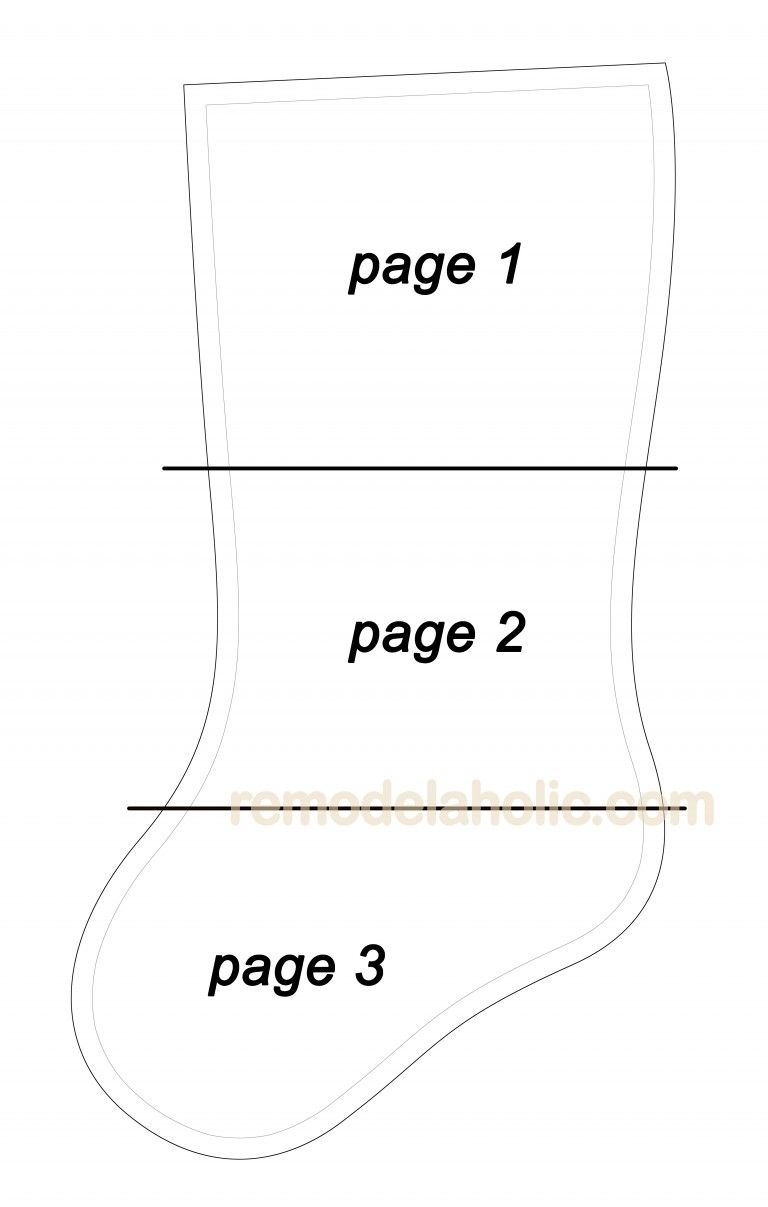 Free Printable Christmas Stocking Template Social Media Template