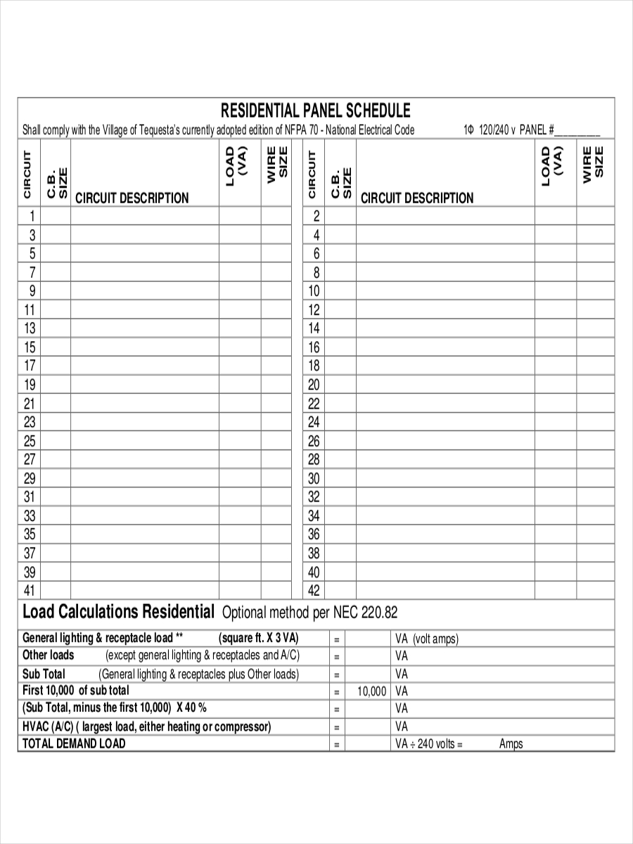 Free Printable Circuit Breaker Directory Template This Circuit 