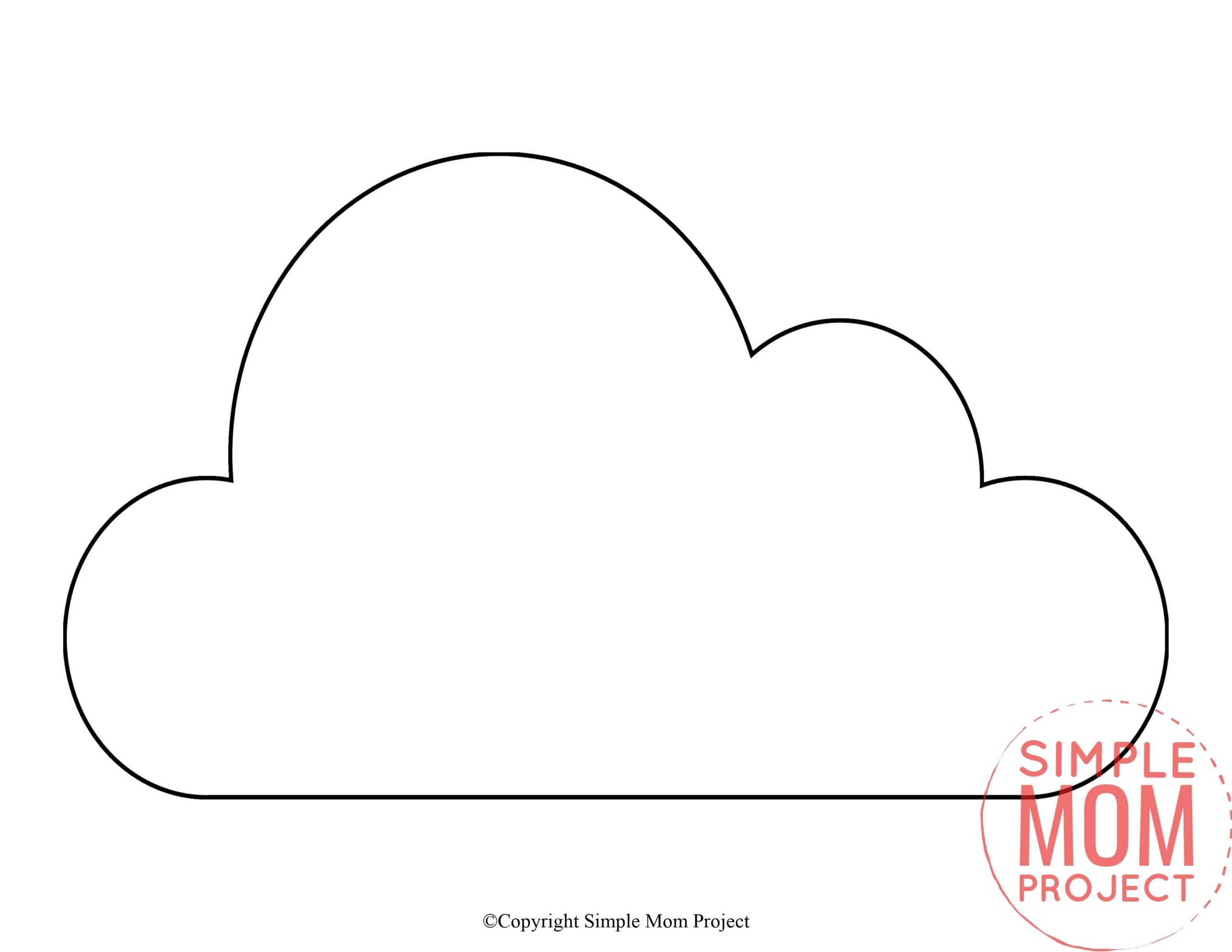 Free Printable Cloud Template Simple Mom Project Templates Printable 
