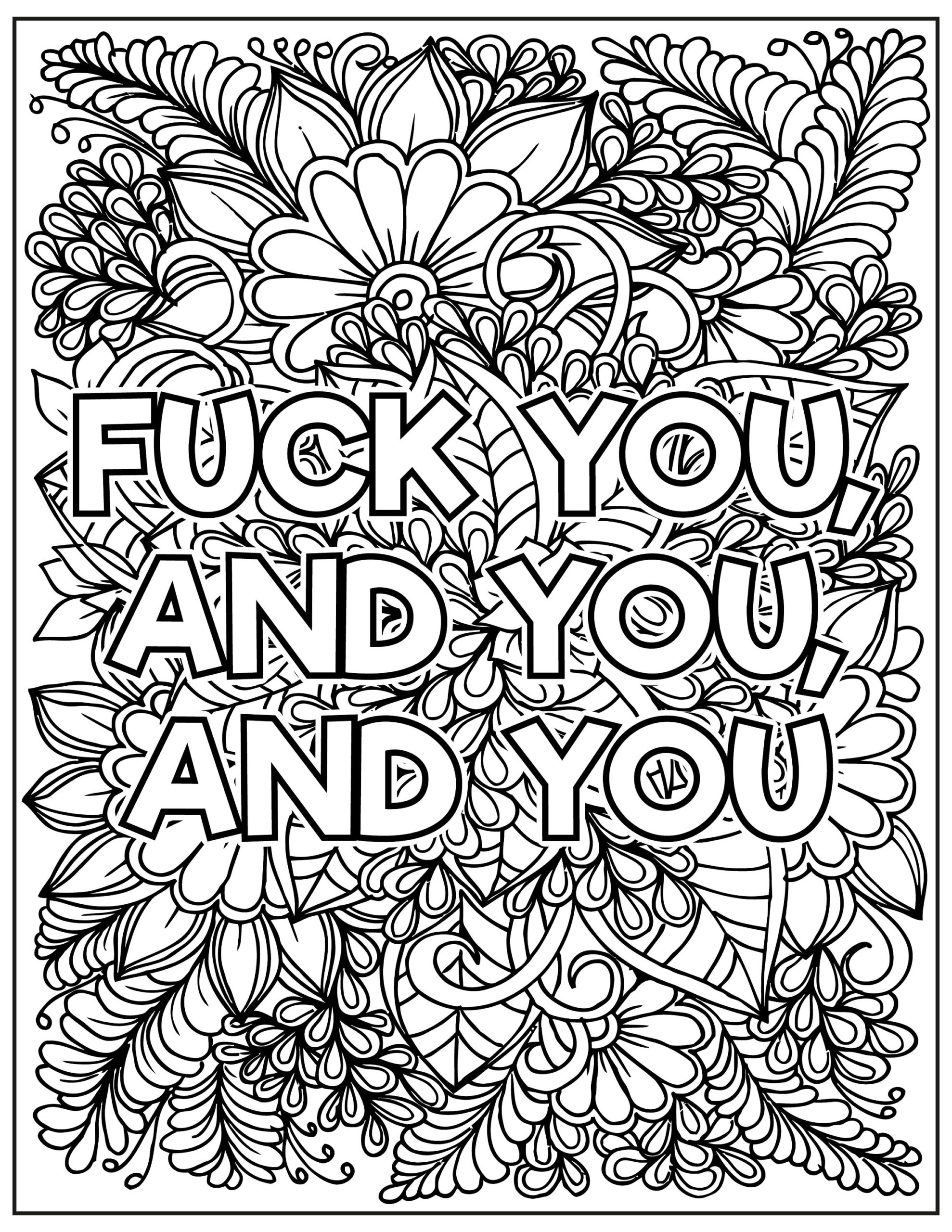 Free Printable Coloring Pages Adults Only Swear Words FREE Printable