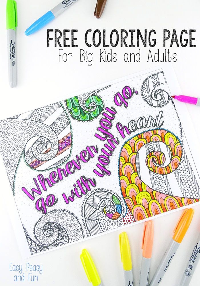 Free Printable Coloring Pages Easy Coloring Home