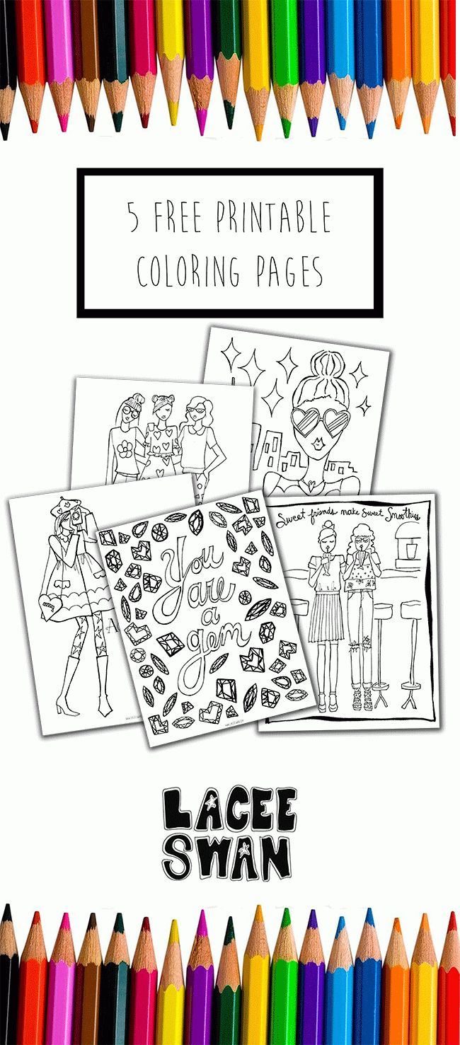 Free Printable Coloring pages Lacee SwanLacee Swan