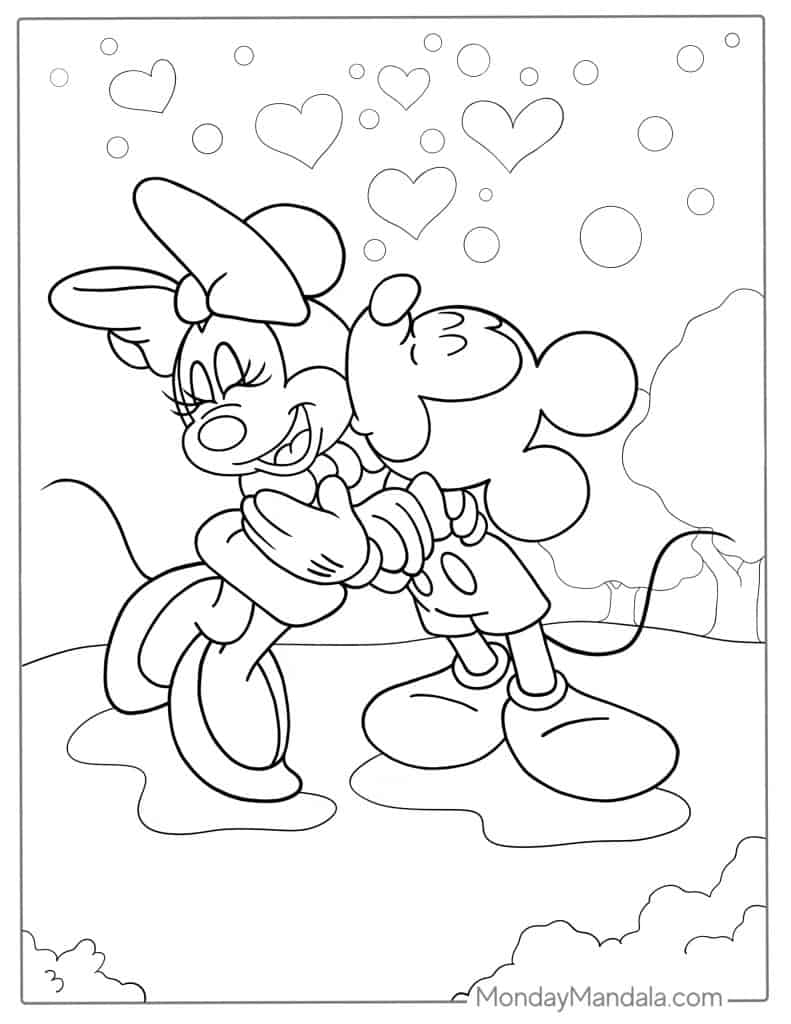 Free Printable Coloring Pages Of Mickey And Minnie Mouse Together 