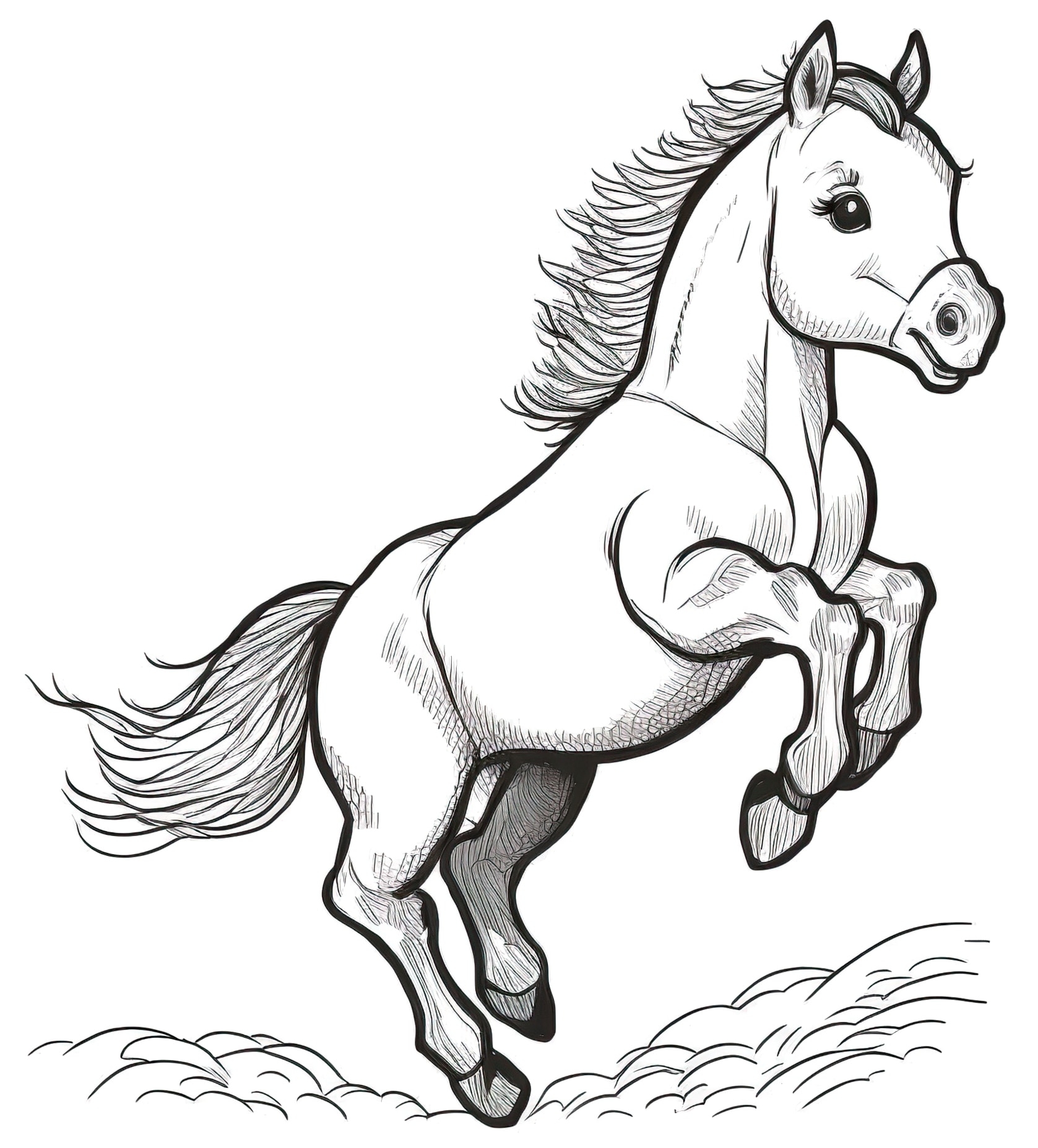 Free Printable Colouring Pages Of Horses Free Coloring Sheet 