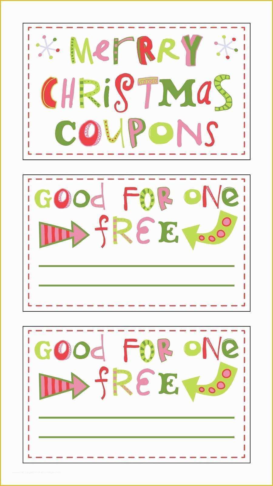 Free Printable Coupon Templates Of Free Printable Christmas Coupons 